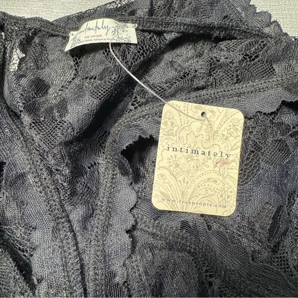 NWT New $98 Free People Dream Of Me Black Bodysuit Size L - Picture 9 of 9